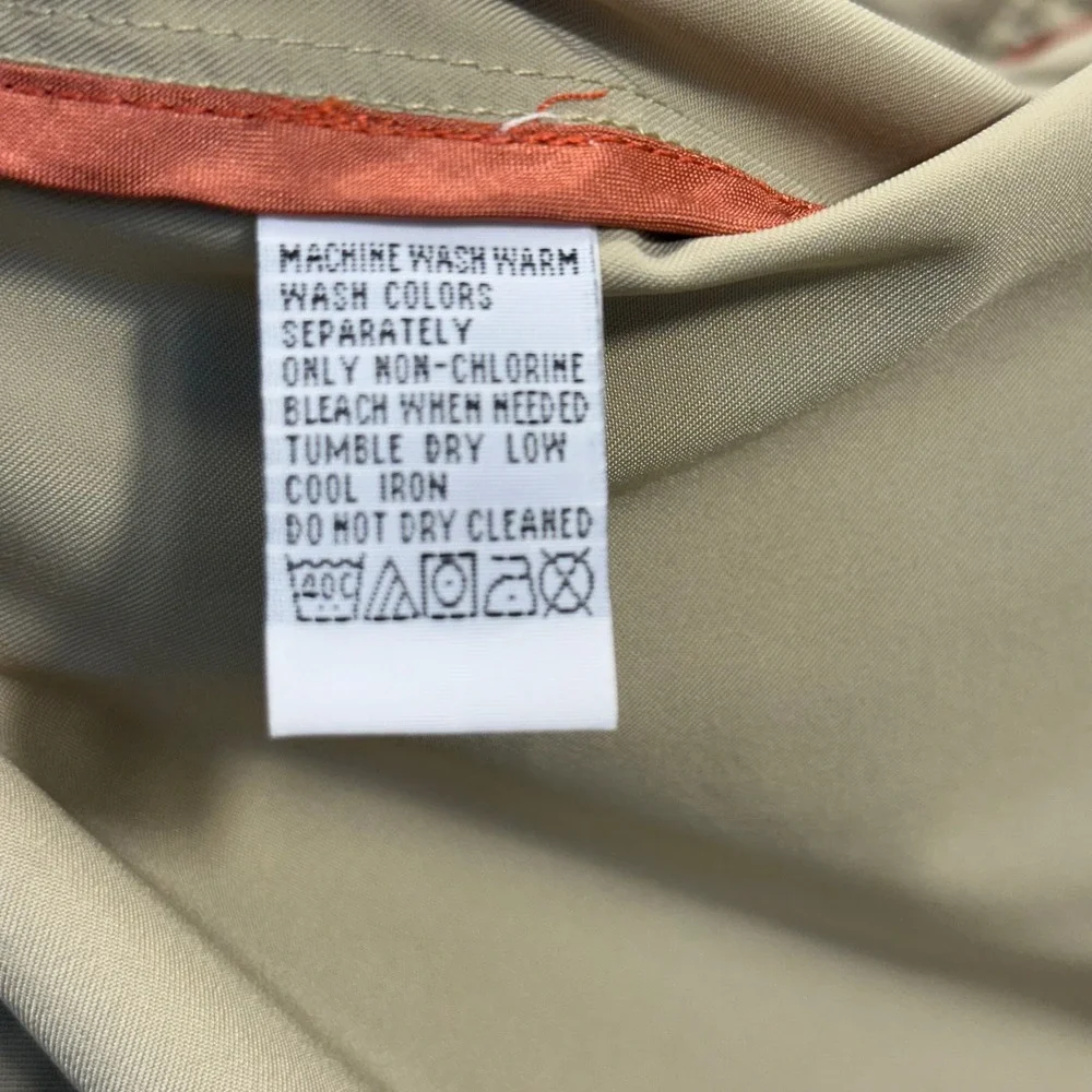 Tommy Bahama Field Jacket Mens Large Tan Utility Stretch Button Front Excellent